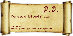 Persely Dionízia névjegykártya